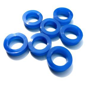 واشر لاستیکی سیلیکونی آبی نصب شده